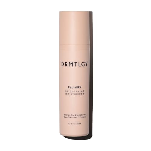 DRMTLGY FacialRX Brightening Moisturizer with Gluta-Gold Smart C Complex™, Hydrating Face Cream for Dark Spots, Uneven S