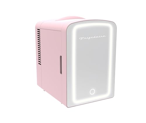 FRIGIDAIRE Mini Personal Fridge Cooler, LED Lighted Mirror, 6.5L - Product Imagery