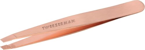 Tweezerman Slant Tweezer – Tweezerman Tweezers for Eyebrows Rose Gold – Rose Gold, Stainless Steel