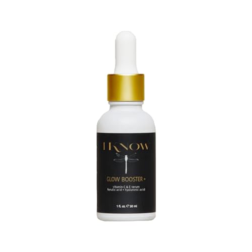 IKNOW Glow Booster+ Vitamin C and E Serum, Hyaluronic Acid Serum for Face, Facial Serum for Glow Up, Hydrating Serum for
