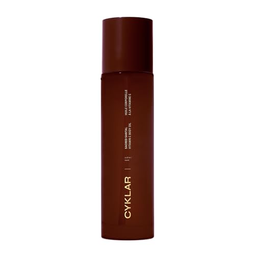 CYKLAR Vitamin C Body Oil for Women & Men, Sacred Santal Scented, 4.2 Fl Oz – Sandalwood