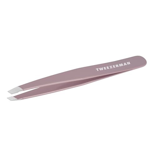 Tweezerman Slant Tweezer- Tweezerman Tweezers for Eyebrows Purple Wisteria – Purple Wisteria, Stainless Steel