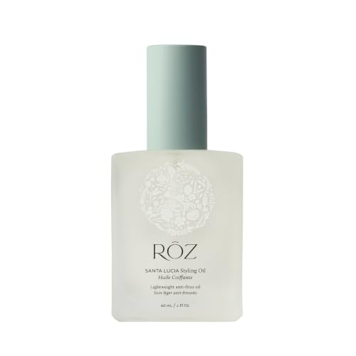 RŌZ Lightweight Hair Oil, Heat Protectant, Boosts Shine, 2 fl oz – Gluten Free, Santa Lucia