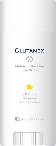 Glutanex Sun Stick SPF 50+ PA++++ 30g (1.05 oz) - UV Protection with Glutathione, Non-Sticky, Natural and Mild Matte Fin