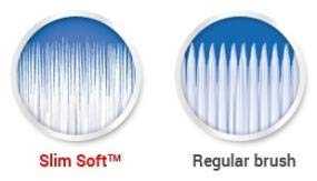 Colgate Slim Soft Gliding Tips Toothbrush, Extra Soft, Compact - Product Imagery