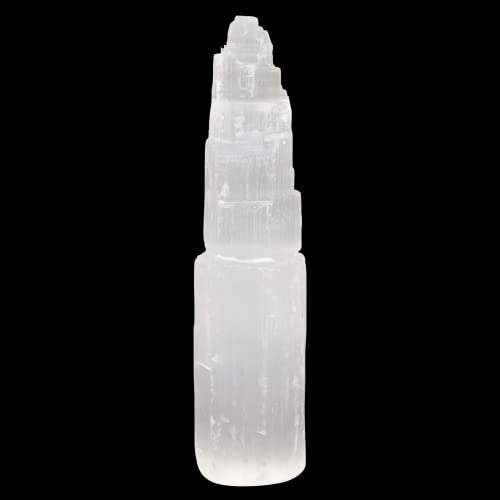 Wish Well Extra Large Selenite Tower, 8” Selenite Crystal Tower - Product Imagery