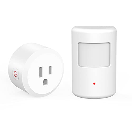 SEHOMY Motion Sensor Switch with Outlet for Bathroom Kitchen, Control Bedroom lamp, exhaus, Range Hood, PIR Infrared Ind