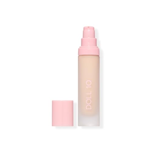 DOLL 10 T.C.E This Covers Everything Super Coverage Serum Makeup with Peptides (Fair, One Size) – Fair, Paraben Free, Su
