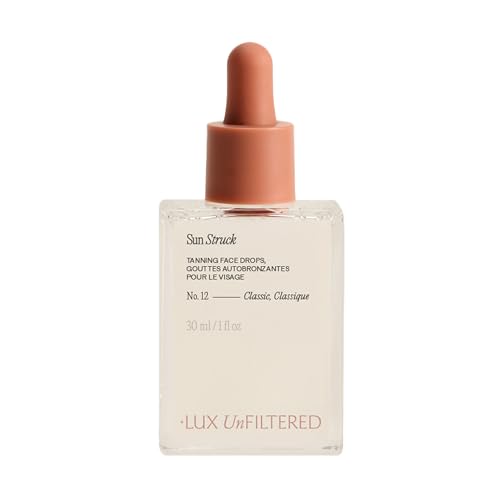+ Lux Unfiltered - N°12 Sun Struck Bronzing Face Tanning Drops - Classic – Gluten Free, Paraffin Free, Paraben Free, Pht