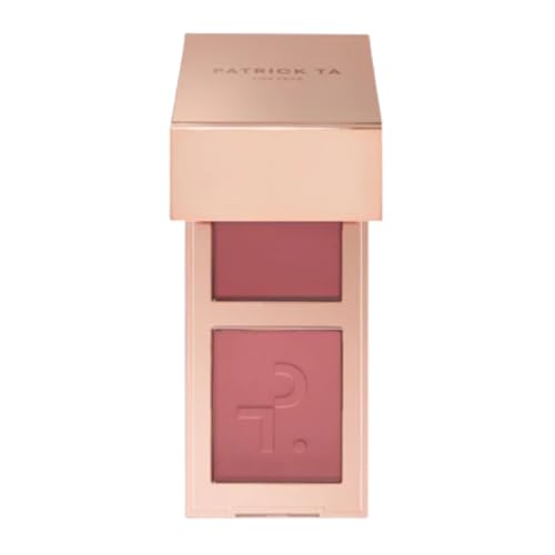 Patrick Ta Double-Take Mini Blush Duo, She Goes to the Gym, Cream and Powder, 0.25 Ounce, Natural Radiant Finish – She's