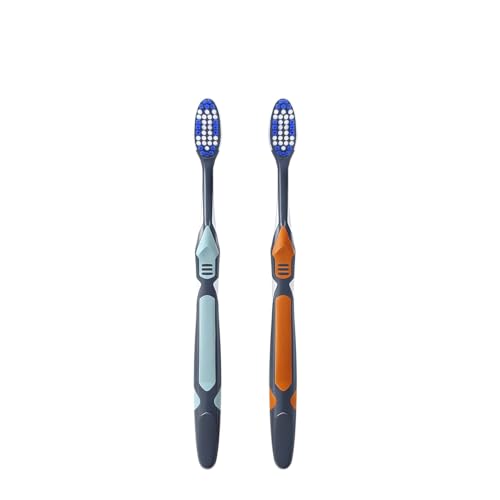 Medium Toothbrushes for Adults with Tongue Cleaner, Utilizing - Product Imagery
