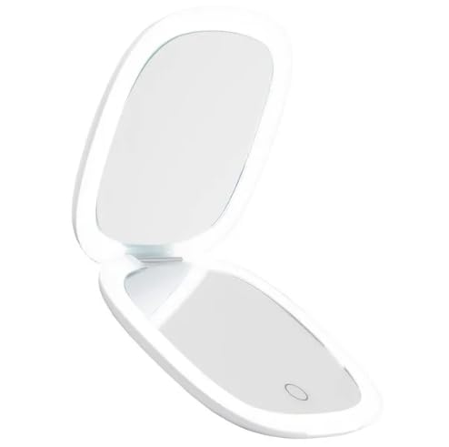 Travel Mirror with Light Rechargeable 1x 10x Compact - GLO TECH Official Imagery - 1