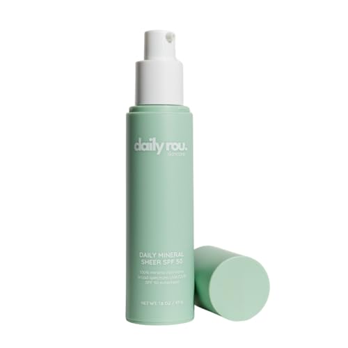 Daily Rou DailyRou Daily Mineral Skincare – Hydrating & Brightening Face Sunscreen for Men & Women – Lightweight, Non-Gr