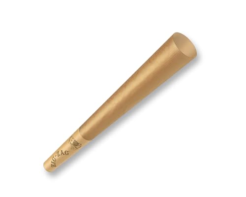 ZIG-ZAG Pre Rolled Cones 1 1/4 Size Unbleached 100 Pack - Product Imagery