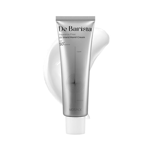 MD'S PICK De Barista Hand Cream SPF50+/PA++++, 1.76 oz, UV Protection, Fragrance-Free, Anti-Aging, Vegan, Lightweight Mo