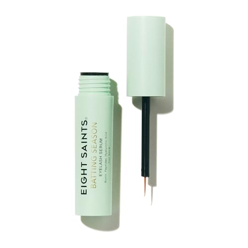 Eight Saints Batting Season Eyelash Growth Serum for Longer, Thicker Lashes, with Biotin, Peptides, and Hyaluronic Acid,
