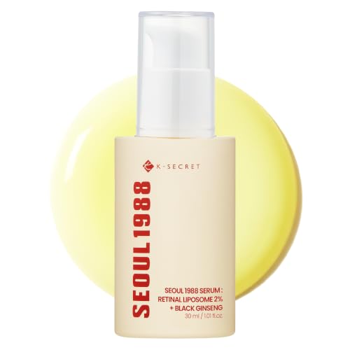 K-SECRET SEOUL1988 Retinal Serum for Fine Lines & Pore Care, 1.01 fl oz – Alcohol Free, Artificial Color Free, Paraben F