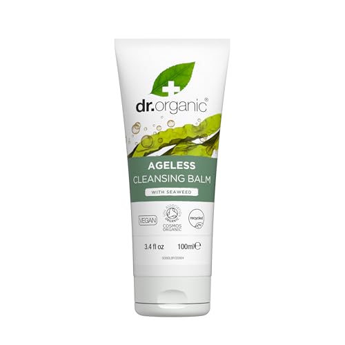 Dr. Organic Ageless Cleansing Balm with Seaweed | Moisturizing, Gentle, Removes Impurities, Certified Organic, Paraben &