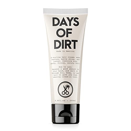 California Born Days of Dirt Hair Styling Cream for Dry, Fluffy, Frizzy, Clean Lived-in Look - Styling Cream for No-Hold