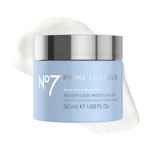 No7 Prime Forever Weightless Gel Face Moisturizer, Hyaluronic Acid, 1.69 oz