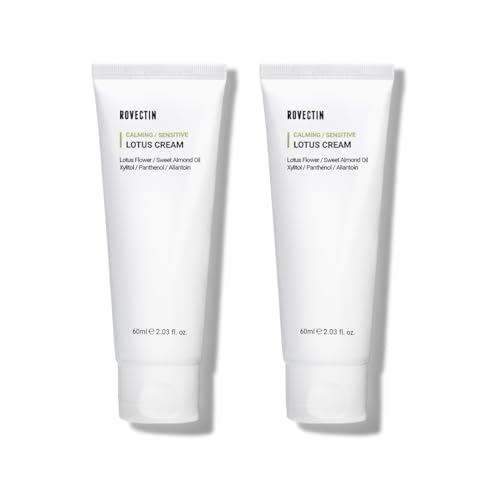 ROVECTIN Calming Lotus Cream, Soothing Sensitive Skin Cream, 2.03oz, 2 Pack