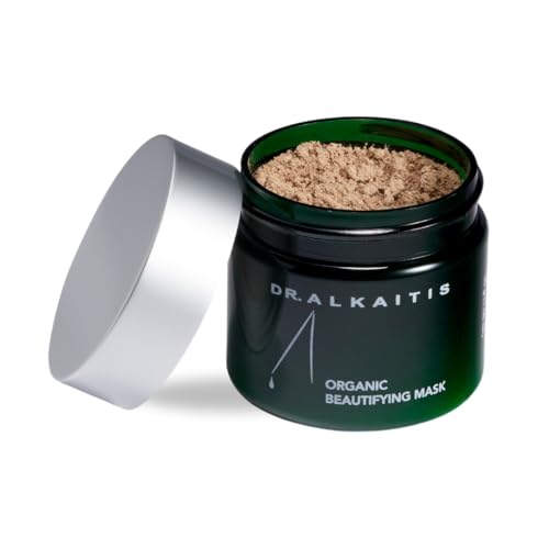 Dr. Alkaitis Organic Beautifying Mask - Mushroom-Powered Treatment with Raw Cacao - Gentle Exfoliation, Skin Plumping & 