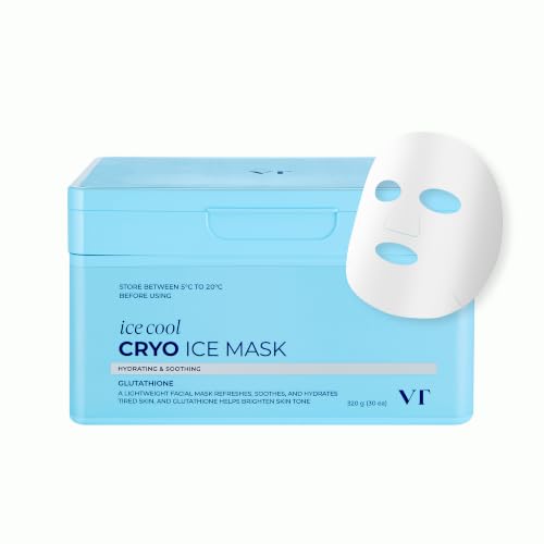 VT COSMETICS Cryo Ice Cool Mask, 30 Sheets, Hydrating Korean - Product Imagery
