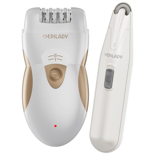 Epilady 2-in-1 Epilator Bundle, Rechargeable Cordless Body & Battery Facial Remover – L5