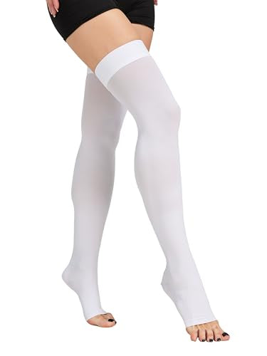 TOFLY Thigh High Medical Open Toe Compression Stockings for - Product Imagery