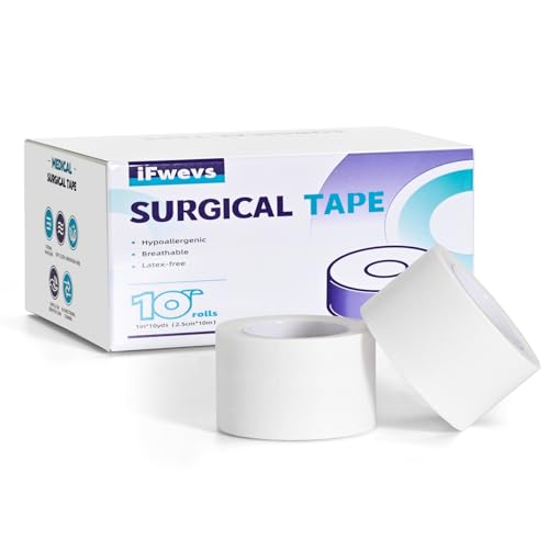 Paper Medical Tape, 10 Rolls 1" x 10 Yards, Latex Free Surgical - Product Imagery