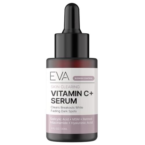Eva Naturals Skin Clearing Vitamin C Serum, Retinol & Salicylic, - Product Imagery