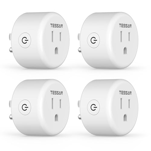 TESSAN WiFi Smart Plug, Wireless Timer Outlet 4‑Pack
