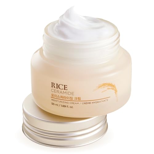 THE FACE SHOP Rice Ceramide Moisturizing Cream, Lightweight, - Product Imagery