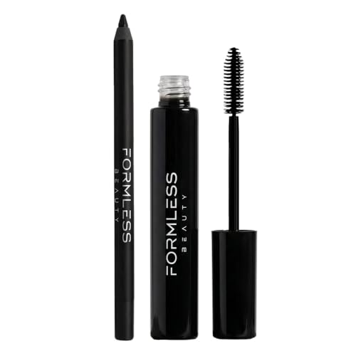 Formless Beauty by Jenny McCarthy Elevate Mascara & Classic Eyeliner, Black – Black, Paraben Free