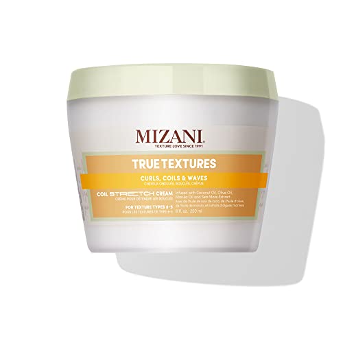 Mizani True Textures Coil Stretch Cream - Soft Hold Curl Shaping Cream, Non-Drying For Curly & Coily Hair – Alcohol Free