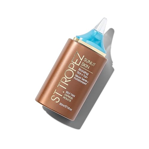 St.Tropez Sunlit Skin Bronzing Tint and Liquid Bronzer For Face & Skin, Creates A Sun-Kissed Glow with Hyaluronic acid, 