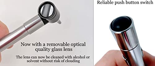 Third Generation Dr Mom Slimline Stainless LED Pocket Otoscope - Product Imagery