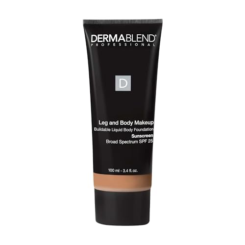 Dermablend Leg & Body Makeup Foundation SPF 25, 35C, 3.4 fl oz – 35C Light Beige, Non-comedogenic