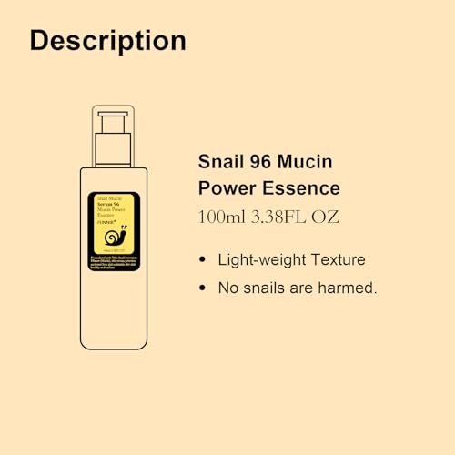 FUNNIR Snail Mucin 96% Essence 100ml, Hydrating Serum for Face - Product Imagery