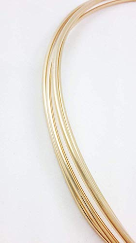 14/20 Yellow Gold Filled Wire 24 Gauge, Round, Half Hard, 5FT by CRAFT WIRE – Gold, 14/20 Yellow Gold Filled