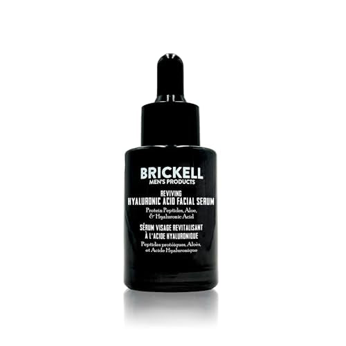 Brickell Men's Products Brickell Men's Anti Aging Hyaluronic Acid Serum for Face, Reviving Day Serum for Men, Facial Ser