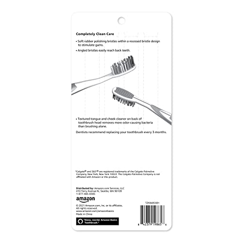 Amazon Basics Orbit Toothbrushes, Soft Bristles, Full Size, 4 - Product Imagery