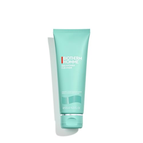 Biotherm Homme Aquapower Cleanser for Oily and Dry Skin with Oligo Elements, Delivers a Clean, Fresh, and Hydrated Compl
