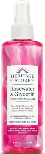 HERITAGE STORE Rosewater & Glycerin Facial Mist, 8 fl oz - Product Imagery