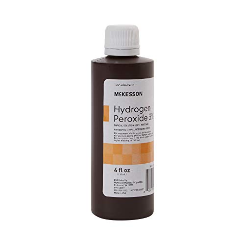 McKesson Hydrogen Peroxide 3%, 4 oz [Pack of 1] Topical Solution - Product Imagery