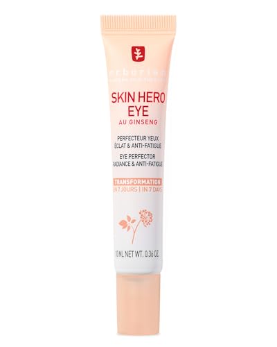 Erborian Skin Hero Eye Cream, De-Puffing, Dark Circles, Korean Skincare – Cruelty Free, Fragrance Free, Gluten Free, Nat