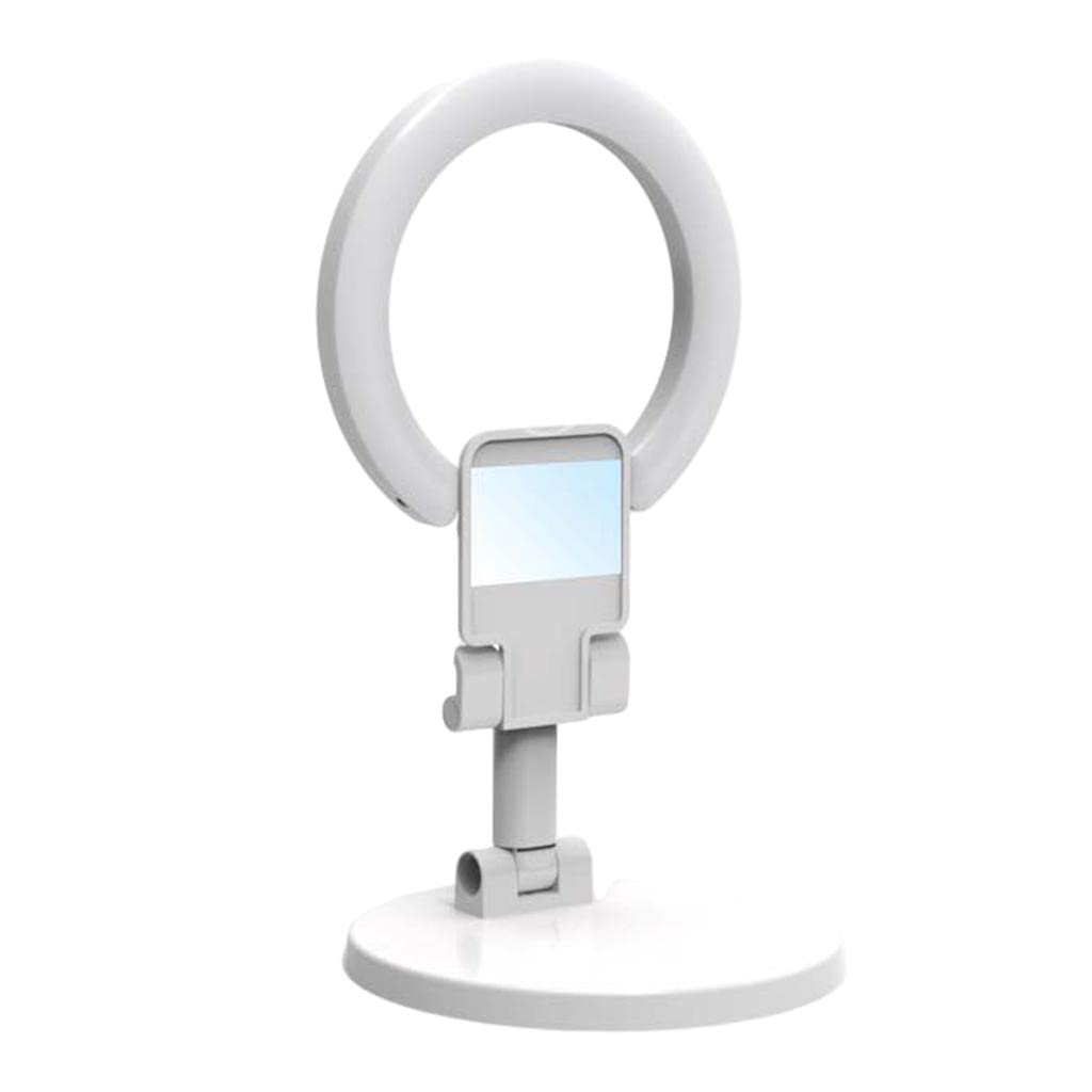 Xiaojikuaipao Portable Rechargeable Selfie Fill with Stand and Mirror for Makeup Selfie Vlog - 3 Modes, Foldable Design 
