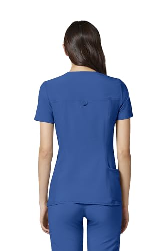 Cherokee Women's Medical Scrub Top Iflex V-Neck Knit Panel Top - Product Imagery