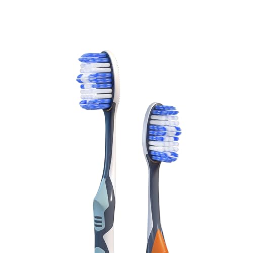 Medium Toothbrushes for Adults with Tongue Cleaner, Utilizing - Product Imagery