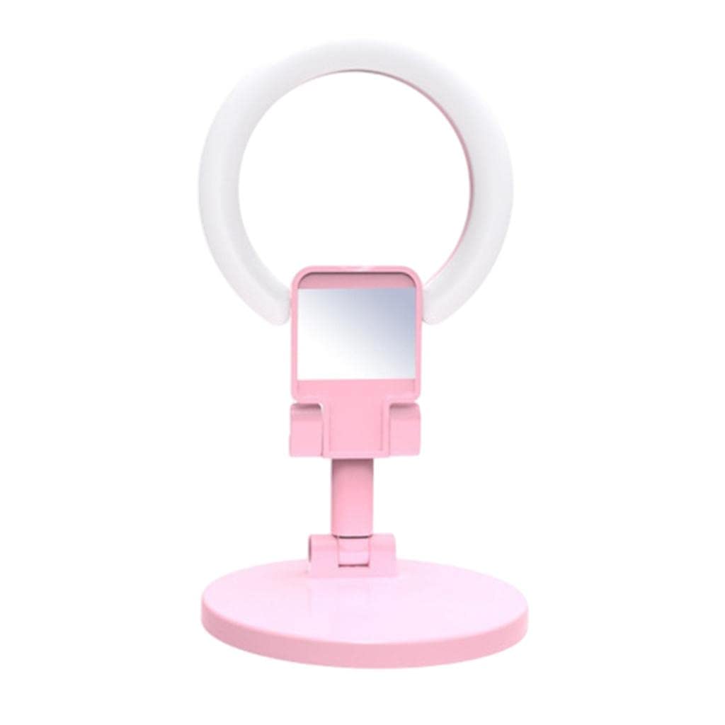 Xiaojikuaipao Portable Rechargeable Selfie Fill with Stand and Mirror for Makeup Selfie Vlog - 3 Modes, Foldable Design 